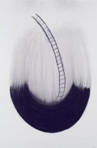 Jackie Abell, Up, charcoal on paper, 2005