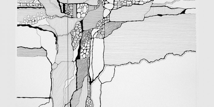 Martin Wilke, The Sky, the Prairie and the Aquifer, ink on archival paper