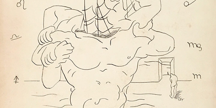 Emery Abraham (Donald) Forbes, Zodiac, ink, 1931