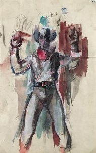 Emery Abraham (Donald) Forbes, Cowboy, watercolor, n.d.