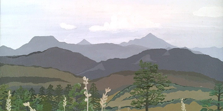 Gary E. Zaruba, Untitled (Southwest landscape), acrylic on canvas, n.d.