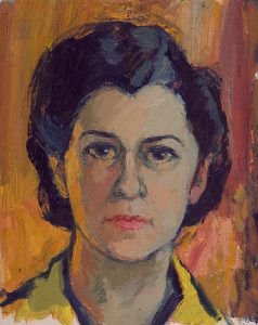 Myra Biggerstaff, Self-Portrait, oil on canvas, 1950