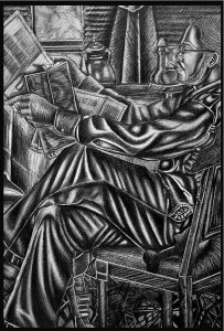 Terrance Robinson, Self Portrait: The Graduate, graphite, 1999