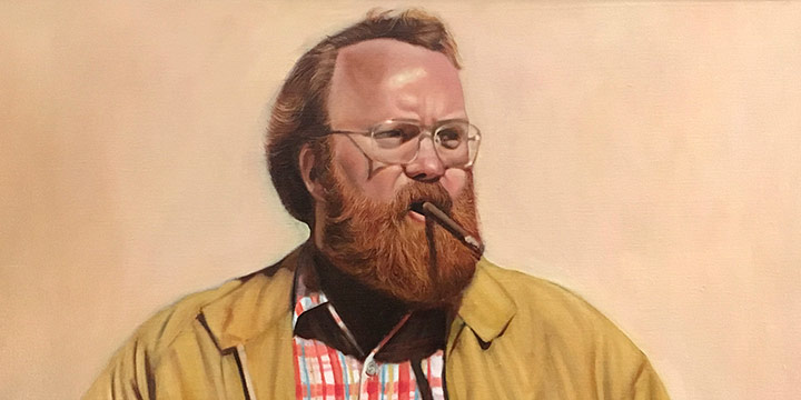 Stephen Cornelius Roberts, Cigar Man, oil on linen, 1982