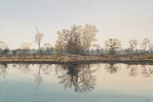 Gary E. Zaruba, Autumn Reflections, acrylic, 1990