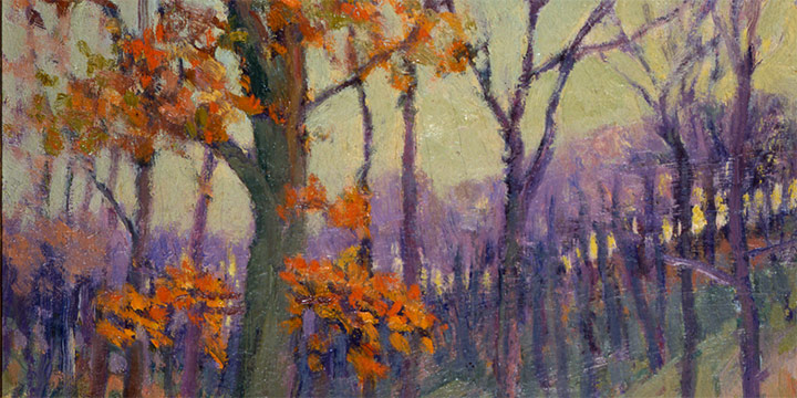 Robert F. Guilder, October Evening at Wake Robin, oil on canvas, 1936