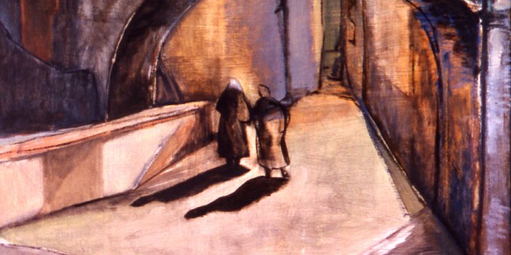 Freda Spaulding, Underpass, oil on canvas, n.d.