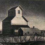 Dale Nichols, Grain Elevator, lithograph, c. 1945