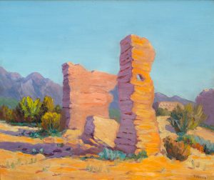 Robert F. Gilder, Untitled (Southwest landscape), oil on board, n.d.