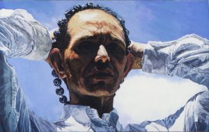 Susan Knight, Look Earthward Angel - Portrait of Fritz Bally, oil on canvas, 1993