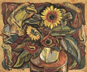 Dwight Kirsch, Sunflowers, silkscreen (edition 44), n.d.