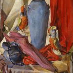 Leonard Thiessen, Still Life with Blue Vase, oil on canvas, 1938-1940, 1979