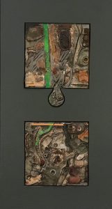 William Wolfram, Black Series: Untitled (Levi), collage, 1972