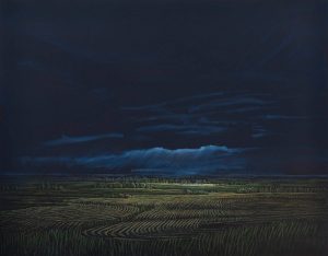 Anne Burkholder Horizon 1163, ‘Storm Coming, Lancaster County’ oil on canvas, 2014 Collection of the Artist