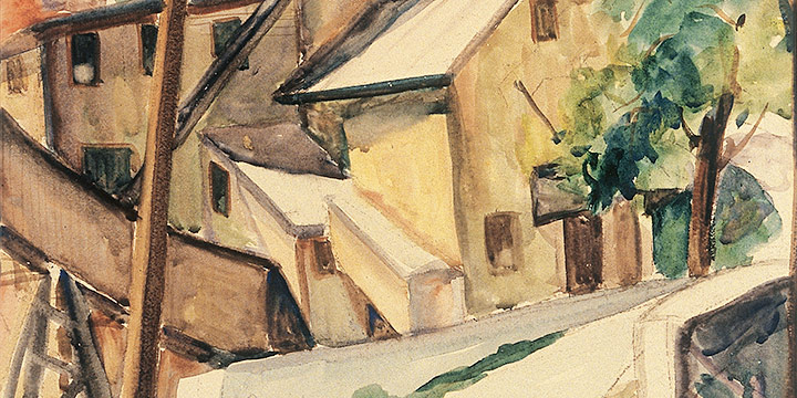 Katherine (Kady) Burnap Faulkner, The Barley Mill, watercolor, 1935
