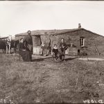 Solomon D. Butcher, The Huckleberry house, near Broken Bow, Custer County, Nebraska 1886, black & white photograph (from glass plate negative in the Nebraska State Historical Society Collection)