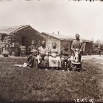 Solomon D. Butcher, The Shores family near Westerville, Custer County, Nebraska, 1887, black & white photograph (from glass plate negative in the Nebraska State Historical Society Collection)