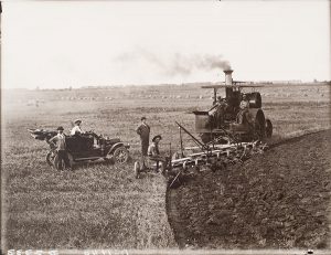 Solomon D. Butcher, Radford and sons plowing near Newark, Kearney County, Nebraska, 1910, black & white photograph (from glass plate negative in the Nebraska State Historical Society Collection) c. 1982-1984