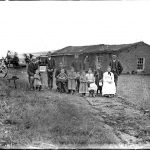 Solomon D. Butcher, The Henry Luther home in Ortello Valley, near Dale, Custer County, Nebraska, 1887, black & white photograph (from glass plate negative in the Nebraska State Historical Society Collection)