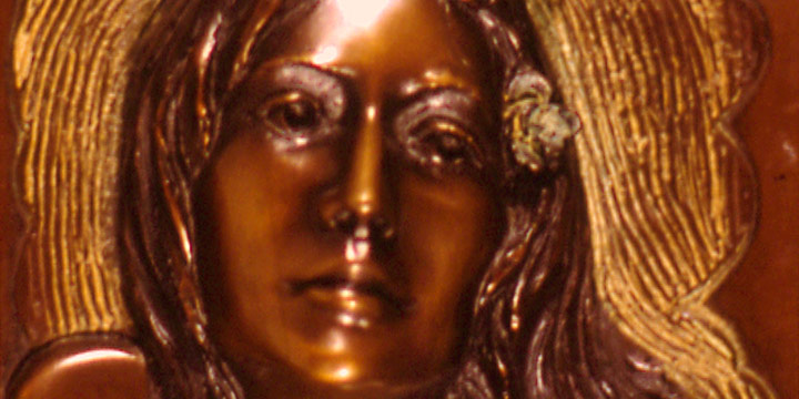 George W. Lundeen, Patina Girl, bronze, 1977