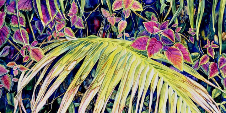 Kirk Pedersen, Purdy's Tropical Farm - Maui, watercolor, 1983