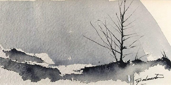 Tom Palmerton, Lone Tree, watercolor, n.d.