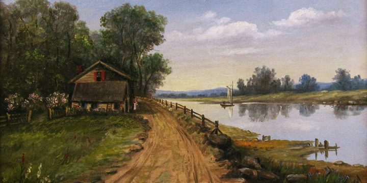 James Knox O’Neil , Landscape, oil on canvas, 1920