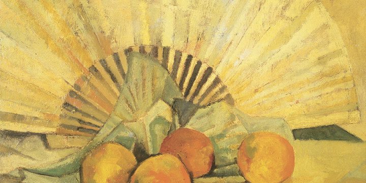 Jeanne Smith Morgan, Still Life with Fan and Oranges, oil on board, n.d.