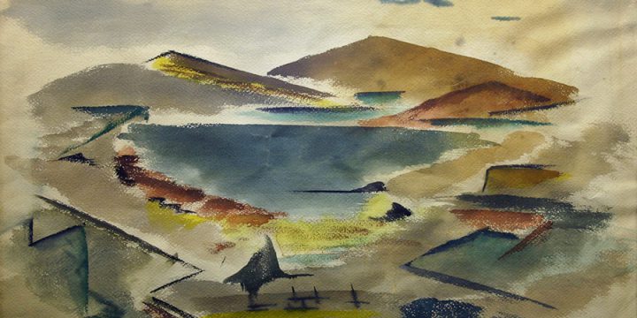 Norris Alfred, Untitled (Washington), watercolor, 1950