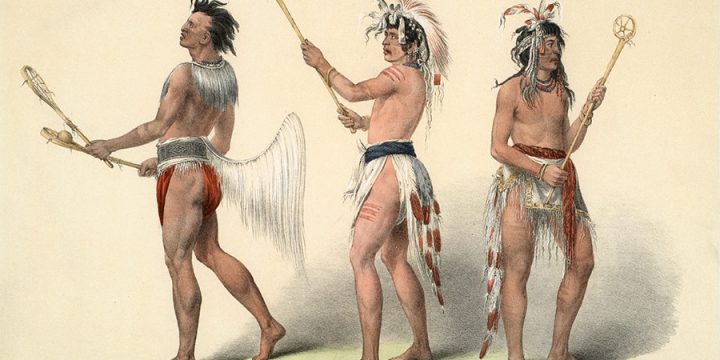 George Catlin, Catlin's North American Indian Portfolio, Ball Players, lithograph, c. 1844