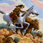 Thomas Hart Benton, Buffalo Hunter, gouache, ink, 1945