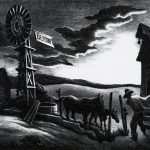 Thomas Hart Benton, Nebraska Evening, lithograph, n.d.