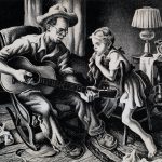 Thomas Hart Benton, The Music Lesson, lithograph, n.d.