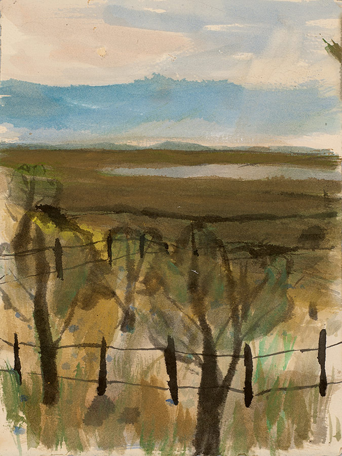 Enrique Martinez Celaya, The Nebraska Suite, No. 17, watercolor on paper, 2010