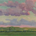 Robert F. Gilder, Lavender Clouds, oil on board, n.d.
