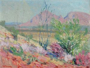 Robert F. Gilder, Some Desert Vegetation, Tuscon, oil, n.d.
