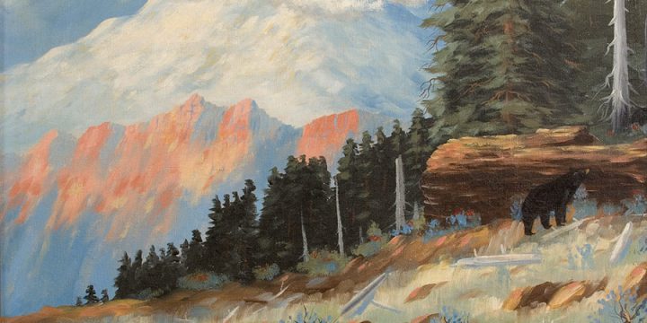 Miles Maryott, Lone Bear, oil on canvas, 1935
