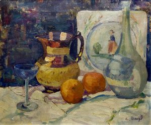 Emma M. Baegl, Still Life, oil on linen, n.d.