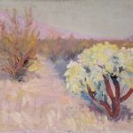Robert F. Gilder, Desert Tree, oil on board, n.d.