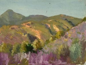 Robert F. Gilder, Green Mountains, Purple Sage, oil, n.d.