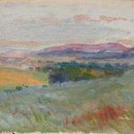 Robert F. Gilder, Field, Lavender Hills, oil, n.d.