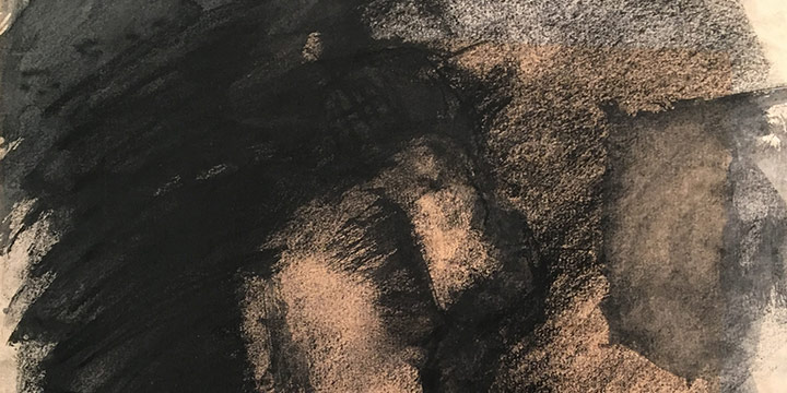 Charles Joseph Eastman, Untitled (figure), charcoal on paper, 1977