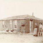 Solomon D. Butcher, Southwest Custer County, Nebraska 1892 (sod house, pumpkins, bird cage), black & white photograph, c. 1892