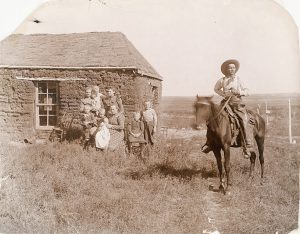 Solomon D. Butcher, "Shorty" an old-time cowboy in Cherry County, near Pullman, Nebraska 1901, black & white photograph