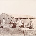Solomon D. Butcher, Southwest Custer County, Nebraska 1892 (two dogs, bird house, elk antler), black & white photograph, c. 1892