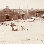 Solomon D. Butcher, The John S. Worden sod house near Berwyn, Custer County, Nebraska 1888, black & white photograph, c. 1888