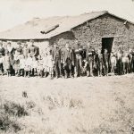 Solomon D. Butcher, Gates School in Cumming Park, northwest of West Union, Custer County, Nebraska, 1886, black & white photograph