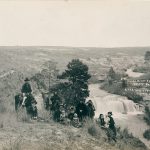 Solomon D. Butcher, Snake River Falls, Cherry County, southwest of Valentine, Nebraska c. 1900, black & white photograph