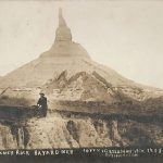 Solomon D. Butcher, Chimney Rock, Bayard, Neb., postcard with original black & white, c. 1908