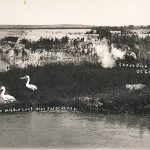 Solomon D. Butcher, Scene on Middle Loup (River) near Sargent, Neb. - “Shoot Bill or give Dad the gun” - postcard with original black & white photograph c. 1908